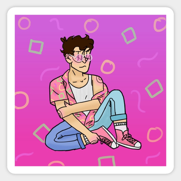 80s dan Sticker by TheStickPeople